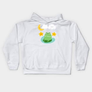 cute happy frog Kids Hoodie